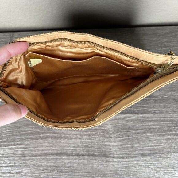 Vintage Whiting & Davis Copper Mesh Zipper Clutch Makeup or Travel Pouch Glam - Picture 5 of 10